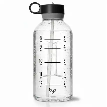 Front. BYO - Byo 74 Oz Tritan Motivational Bottle - Black - Black.