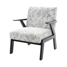 Ecooso - Mid-Century Modern Lounge Armchair with Seat Cushion, Accent Chair for Living Room or Study - Beige & Grey