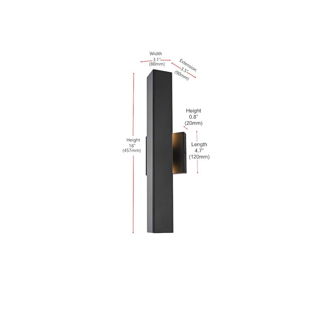 Elegant Lighting - Troy 4.5 x 18 inch Outdoor Wall Sconce - Black price history on PriceWatchPro