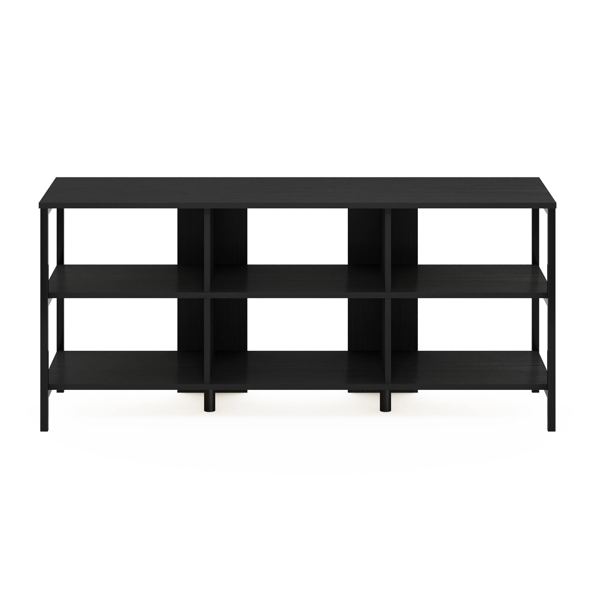 Alt View 2. Furinno - Classic Modern Living TV Stand, TV Entertainment Center with Open Shelves, for TVs up to 60 Inch - Americano/Black.