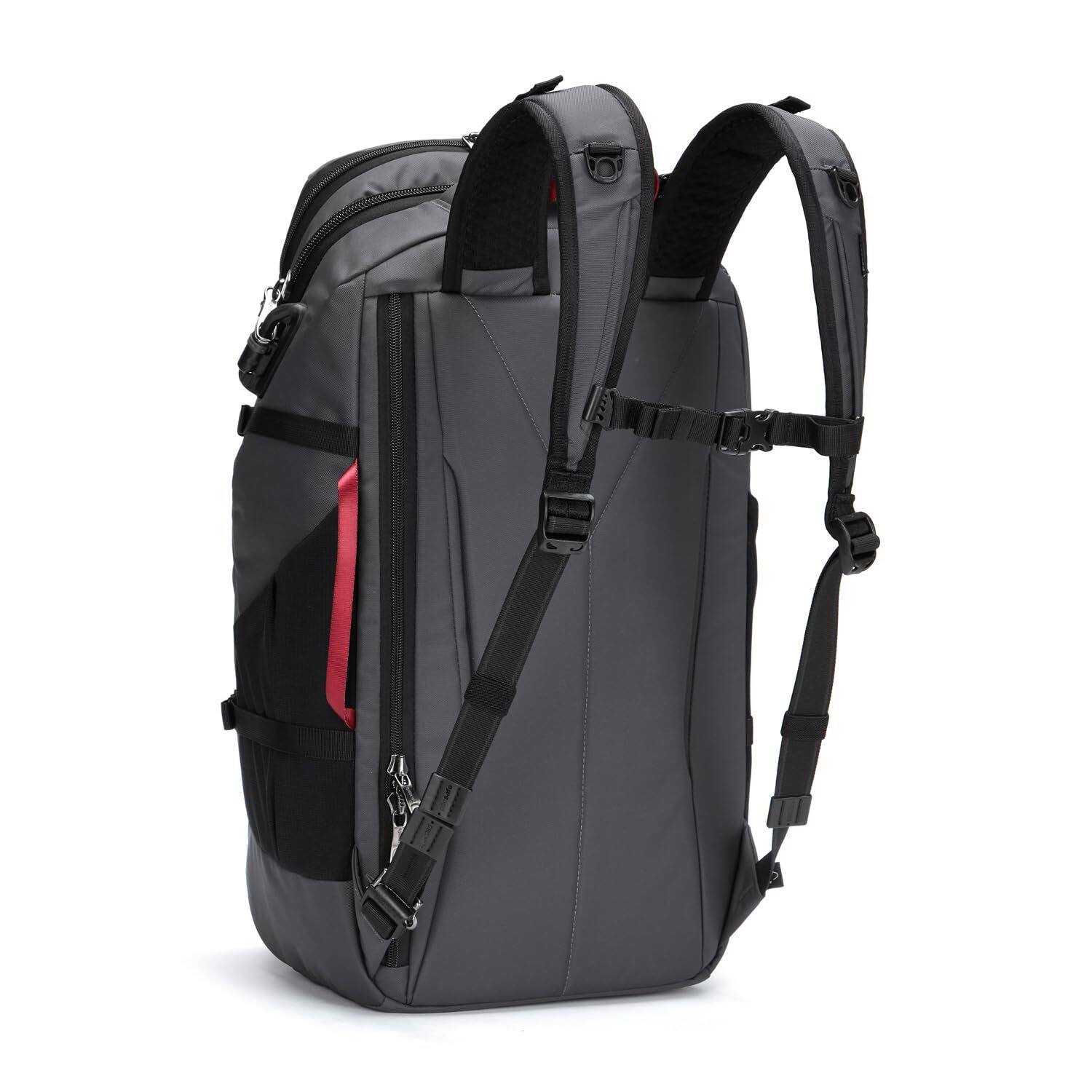 Angle. Pacsafe - EXP35 Travel Backpack, Slate - Slate.