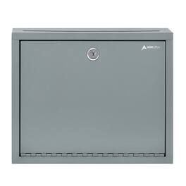 AdirOffice - Drop Box Large Steel Wall-Mount Drop Box Mailbox with Key - Gray