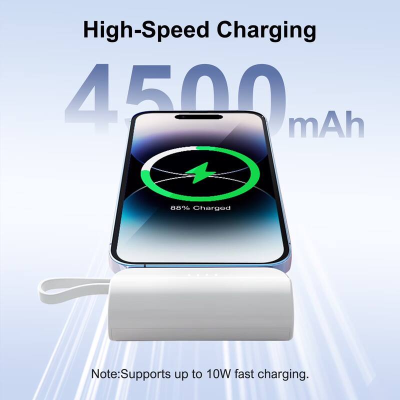High-Speed Charging  
4500 mAh  
88% Charged  

Note: Supports up to 10W fast charging.