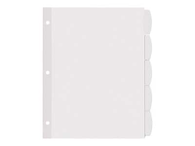 Front. Avery - Big Tab Printable Paper Dividers with White Labels, 5 Tabs, 20 Sets/Pack - White.