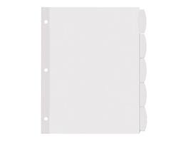 Avery - Big Tab Printable Paper Dividers with Labels, 5 Tabs, 20 Sets/Pack - White