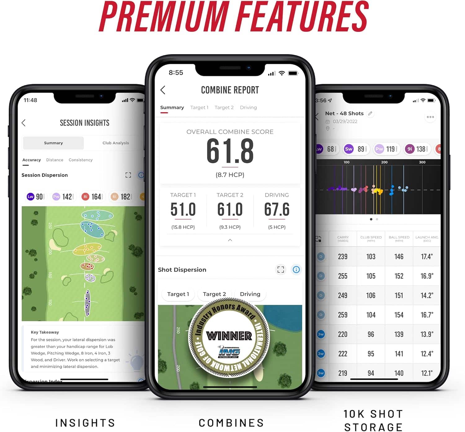 Premium Features:
* Session Insights: Summary, Club Analysis, Accuracy, Distance, Consistency, Session Dispersion
* Combine Report: Summary, Target 1, Target 2, Driving, Overall Combine Score, Net Score, Shots, Date
* Target 1: Target Driving, Overall Combine Score, Net Score, Shots, Date
* Target 2: Target Driving, Overall Combine Score, Net Score, Shots, Date
* Driving: Target 1, Target 2, Overall Combine Score, Net Score, Shots, Date
* Target 1: Target, Target Driving, Overall Combine Score, Net Score, Shots, Date
* Target 2: Target, Target Driving, Overall Combine Score, Net Score, Shots, Date
* Target 1: Target, Target Driving, Overall Combine Score, Net Score, Shots, Date
* Target 2: Target, Target Driving, Overall Combine Score, Net Score, Shots, Date
* Target 1: Target, Target Driving, Overall Combine Score, Net Score, Shots, Date
* Target 2: Target, Target Driving, Overall Combine Score, Net Score, Shots, Date
* Target 1: Target, Target Driving, Overall Combine Score, Net Score, Shots, Date
* Target 2: Target, Target Driving, Overall Combine Score, Net Score, Shots, Date
* Target 1: Target, Target Driving, Overall Combine Score, Net Score, Shots, Date
* Target 2: Target, Target Driving, Overall Combine Score, Net Score, Shots, Date
* Target 1: Target, Target Driving, Overall Combine Score, Net Score, Shots, Date
* Target 2: Target, Target Driving, Overall Combine Score, Net Score, Shots, Date
* Target 1: Target, Target Driving, Overall Combine Score, Net Score, Shots