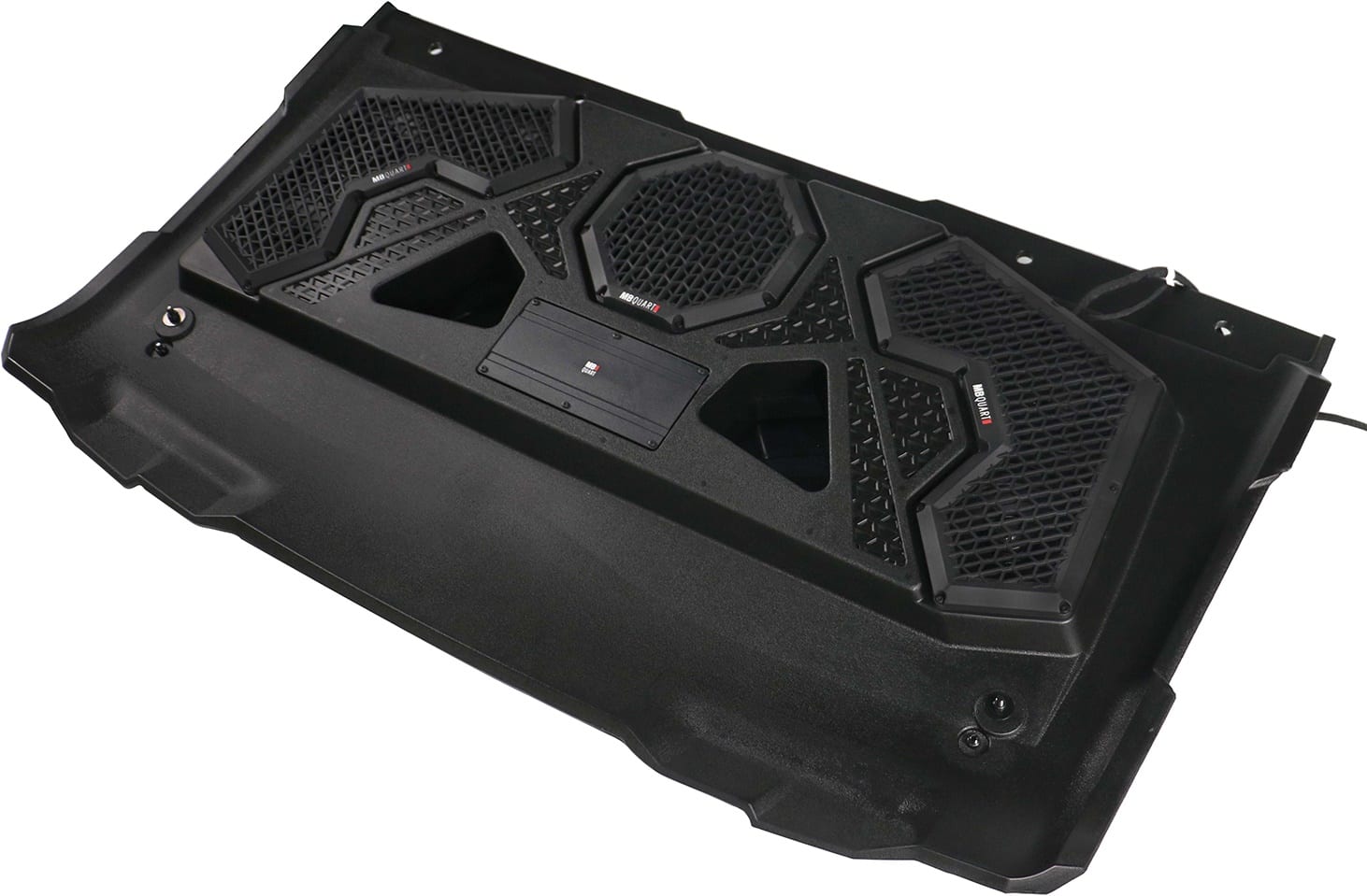 MB Quart - Tuned 6 Speaker Audio Roof with 3.5 Inch LCD Source Unit for Polaris Ranger - Black