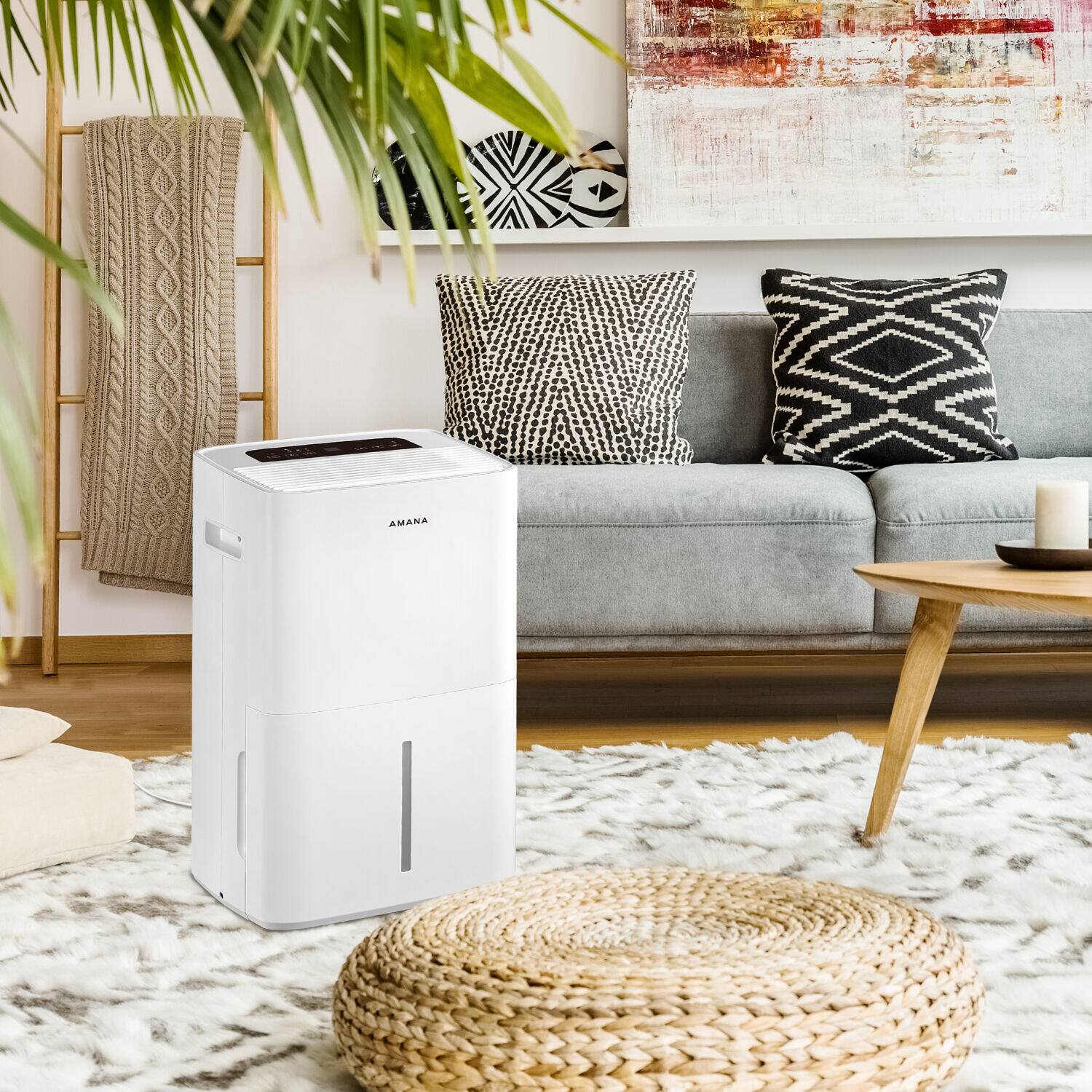 Alt View 12. Amana - 50-Pint 8.1 Quart Bucket Capacity Portable Dehumidifier - White.