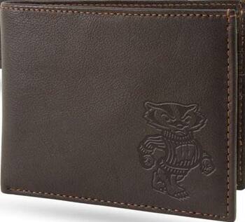Alt View 1. Rico Industries - Wisconsin Badgers - RFID Blocking Shield Leather Billfold Wallet - Multi.