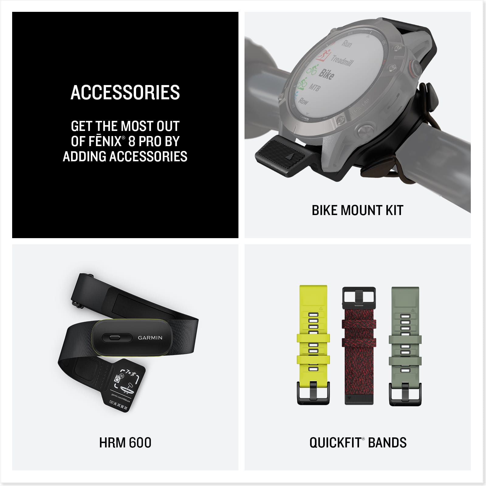 Bundle Garmin Fenix 8 Pro 47mm AMOLED GPS Smartwatch inReach Black