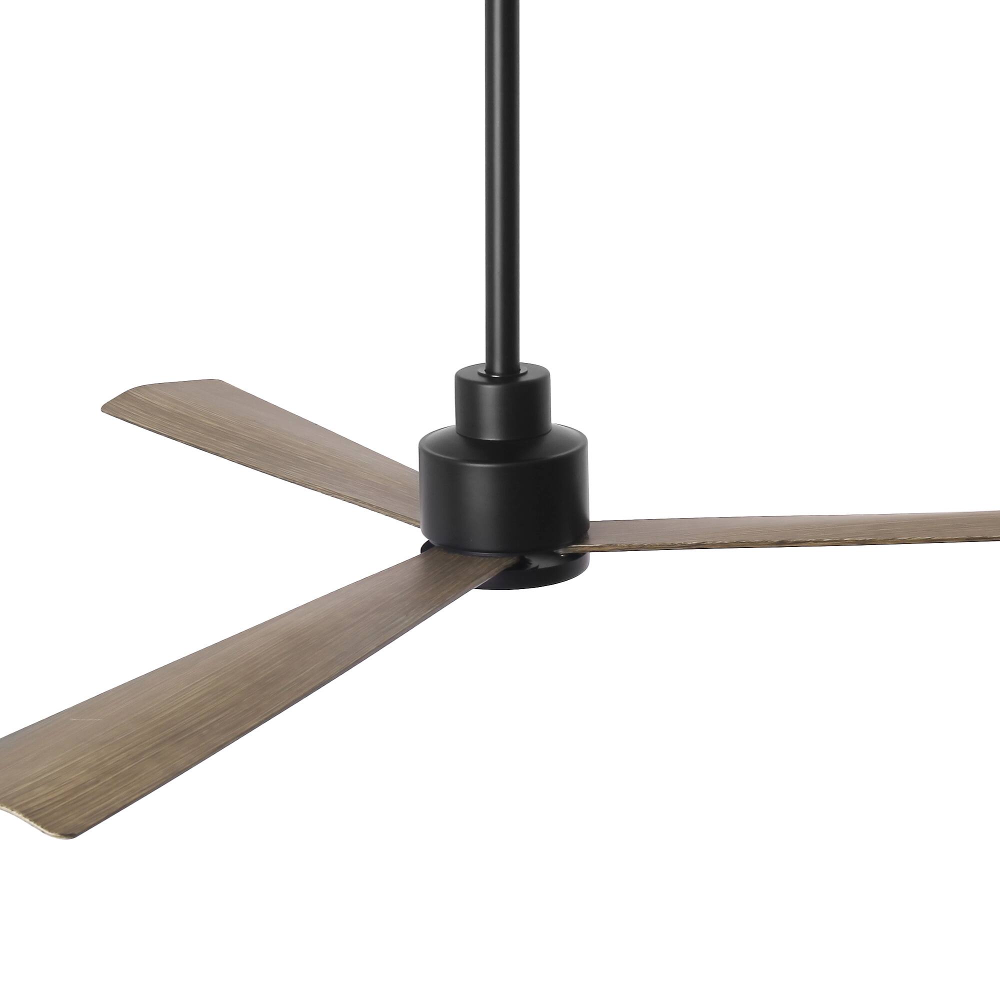 Alt View 10. Parrot Uncle - 52" Modern 3-Blade Ceiling Fan with Reversible DC Motor, 6-Speed, Remote Control, No Light - Brown.
