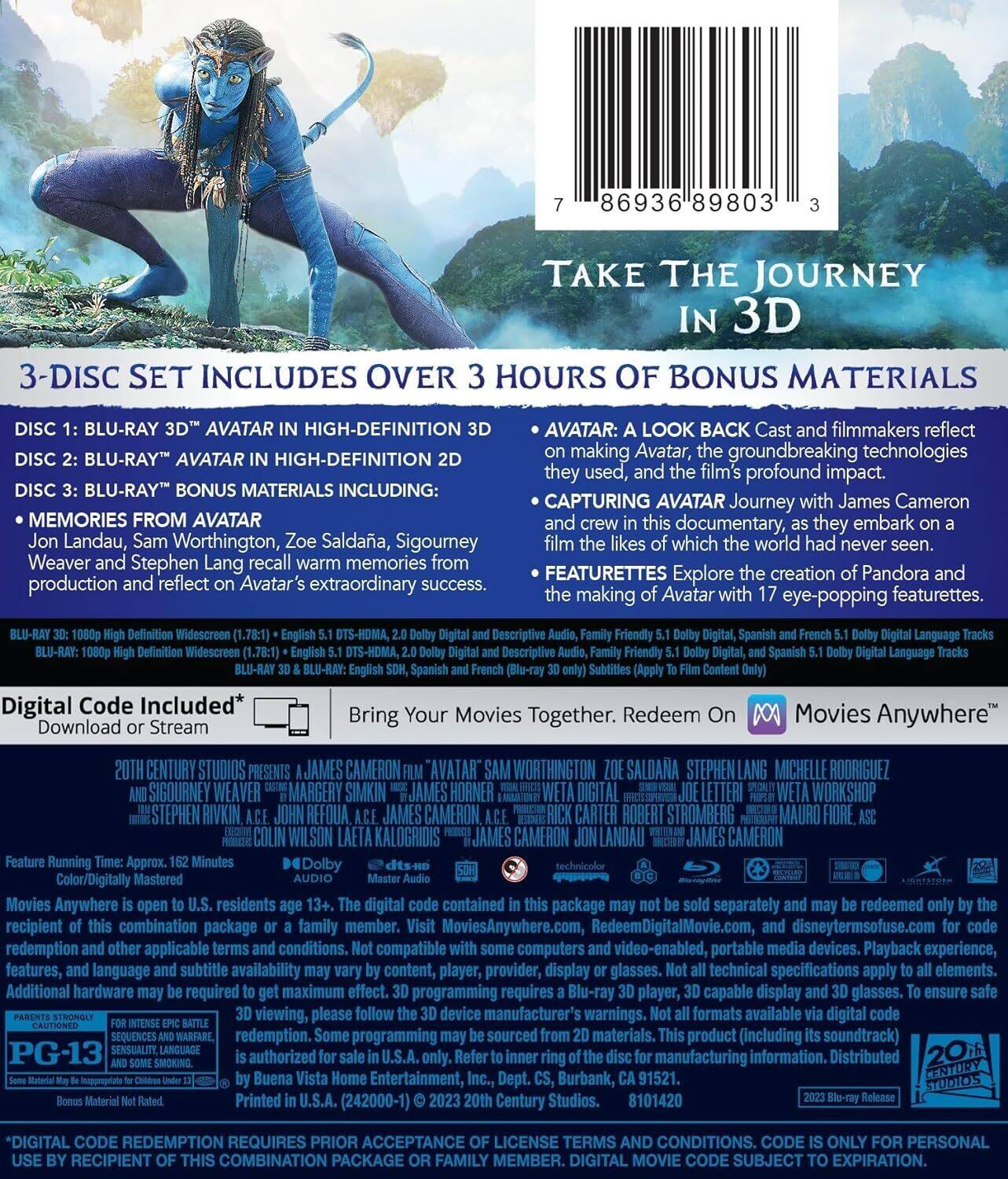 Alt View 1. Avatar   - BLU-RAY 3-D.