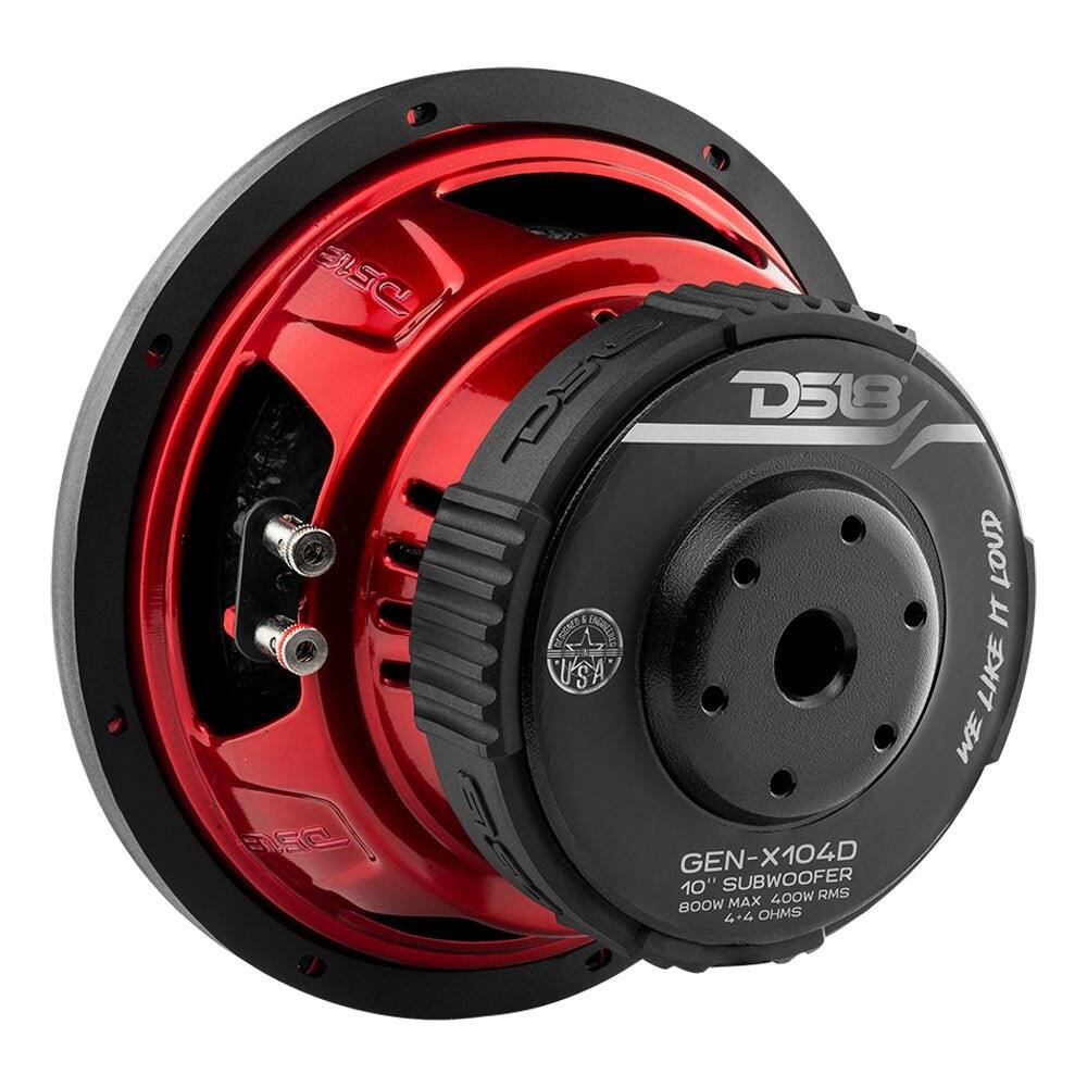 DEVE 49 D518 LOUD DESIGNED LAGWLERED USA 3M LIKE DENE GEN-X104D 10" SUBWOOFER RMS 800W MAX 400W 4+4 OHMS