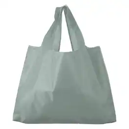 Unique Bargains - 19.7x16.1inch Washable Shopping Bags with Handles and Reusable Foldable Grocery Tote Bag for Storage Travel Size L - Gray