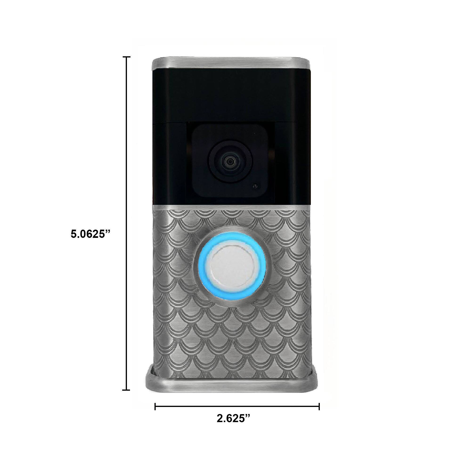 The dimensions of the device are 5.0625" in height and 2.625" in width.