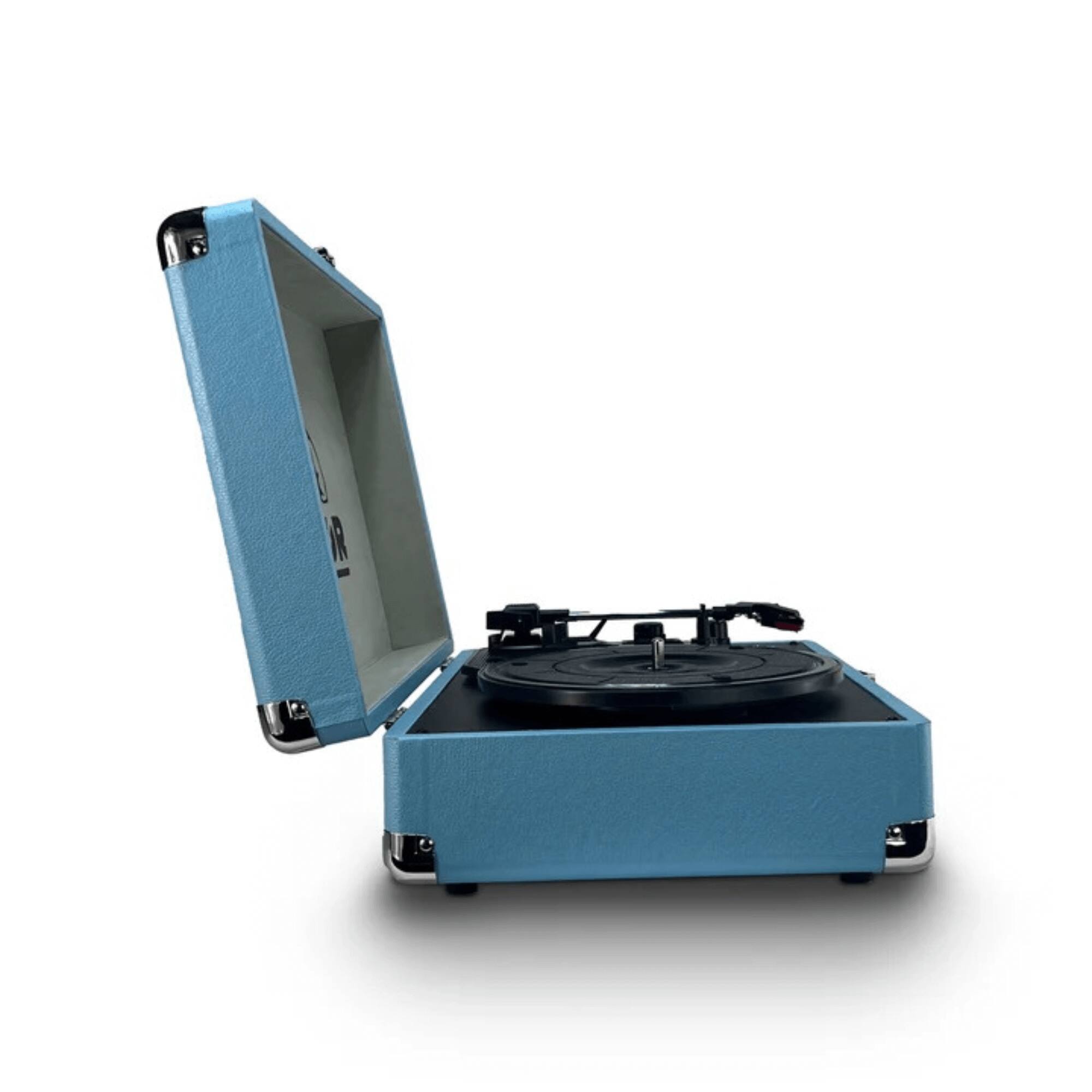 Alt View 1. Victor Audio - Metro Plus Portable Dual Bluetooth Suitcase Turntable - Turquoise.