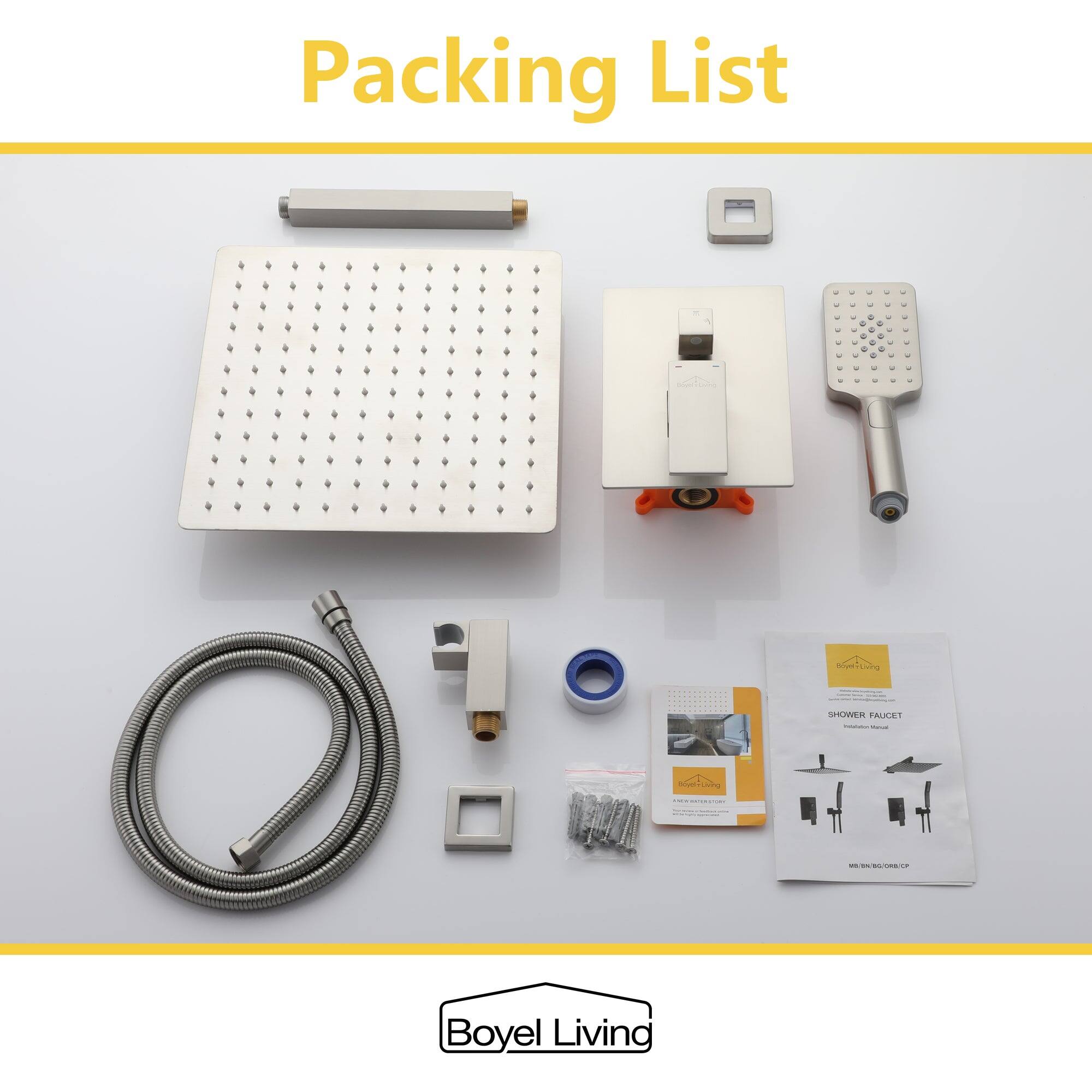 Packing List | Shower Faucet | - | - - - - Boyel Living