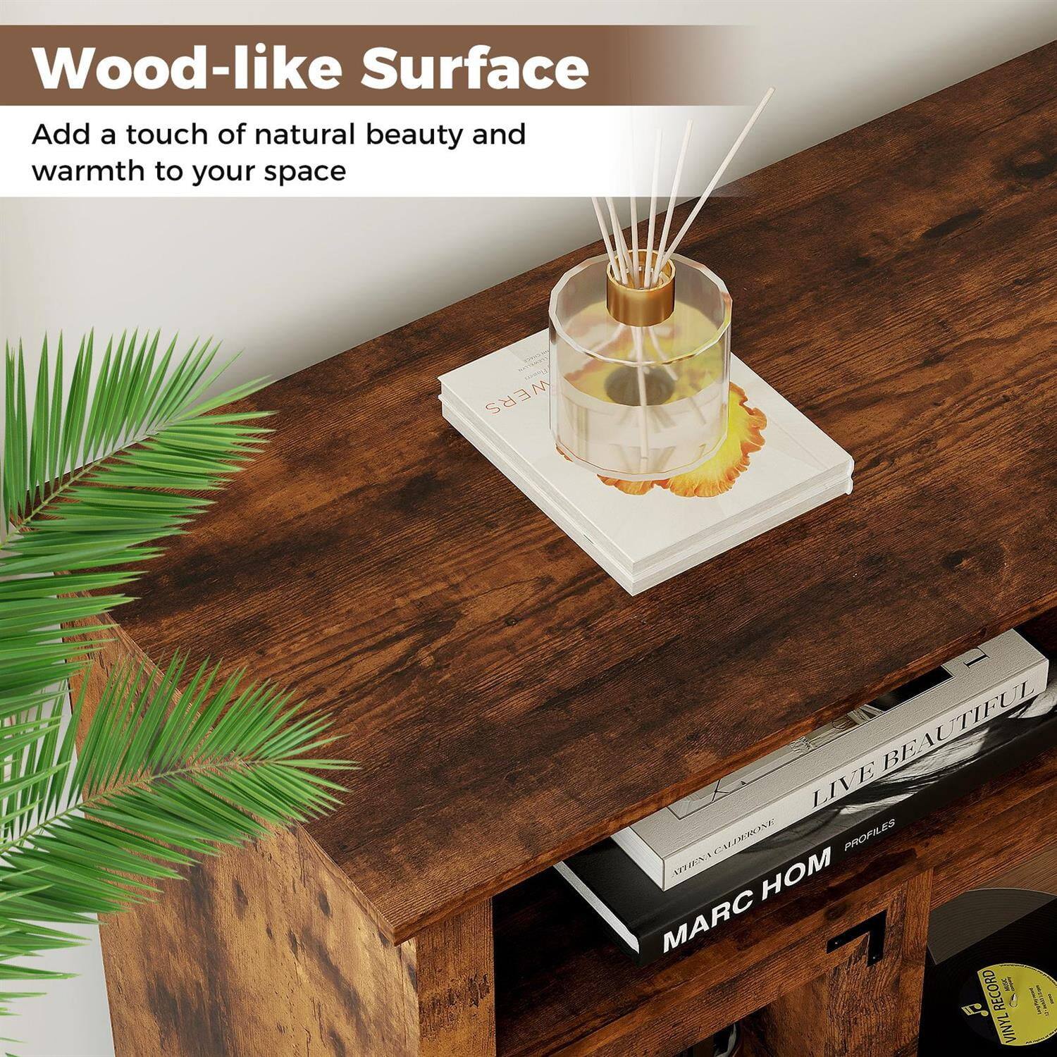 Wood-like Surface  
Add a touch of natural beauty and warmth to your space  

LIVE BEAUTIFUL  
MARC HOM  
VINYL RECORD #4