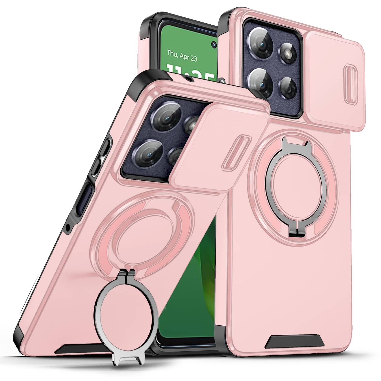 UUCOVER - Magnetic Case for Moto G 5G (2025/2026) & Moto G Play (2026) with Slide Camera Cover & 360° Ring Stand Drop-Proof Cover - Pink price history on PriceWatchPro