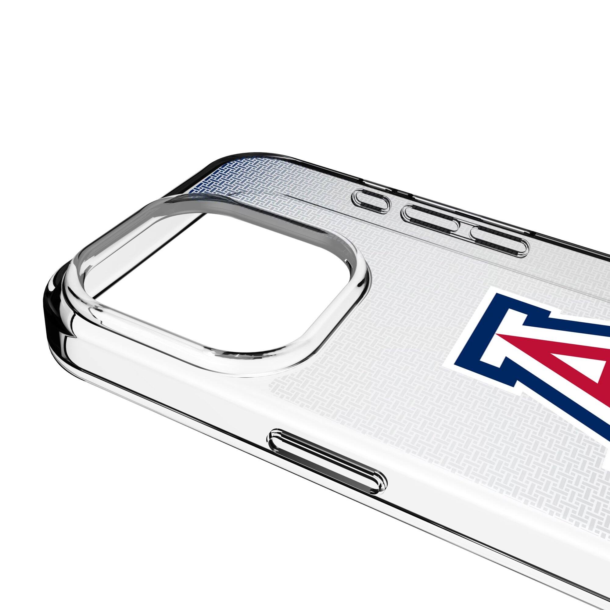 Alt View 2. Keyscaper - Arizona Wildcats Linen Logo iPhone Clear Case - 15 Pro Max - Multicolor.