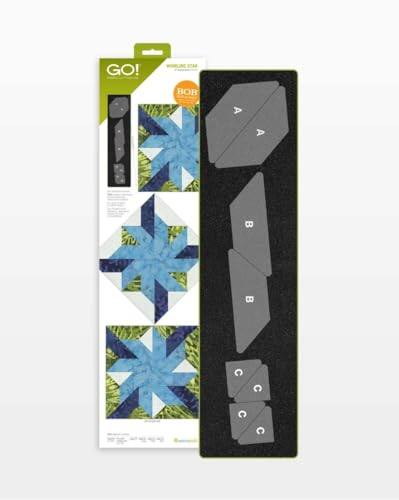 Angle. AccuQuilt - Whirling Star-12 Finished Die With Mat - Multicolor.