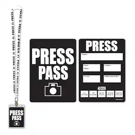 The Beistle Company - Press Party Pass (Pack of 12) - Multicolor