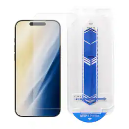 Mybat Pro - Tempered Glass Screen Protector with Installation Tray for Apple iPhone 18 Pro / 17 Pro - Black