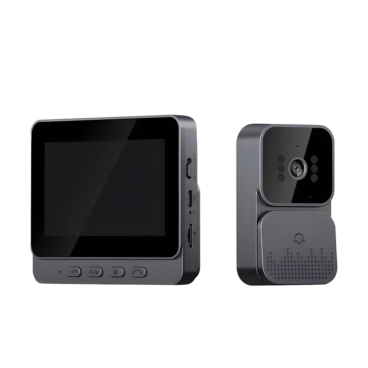 Cluzine - Smart Visual Video Doorbell Wireless Night Vision Camera Two-Way Audio Home Security Door Bell