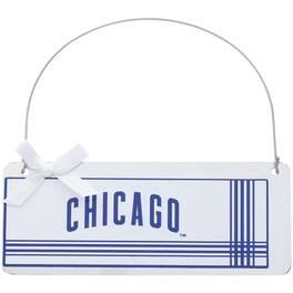 Logo Brands - Chicago Cubs #1 Fan Galvanized Sign Ornament - Multicolor
