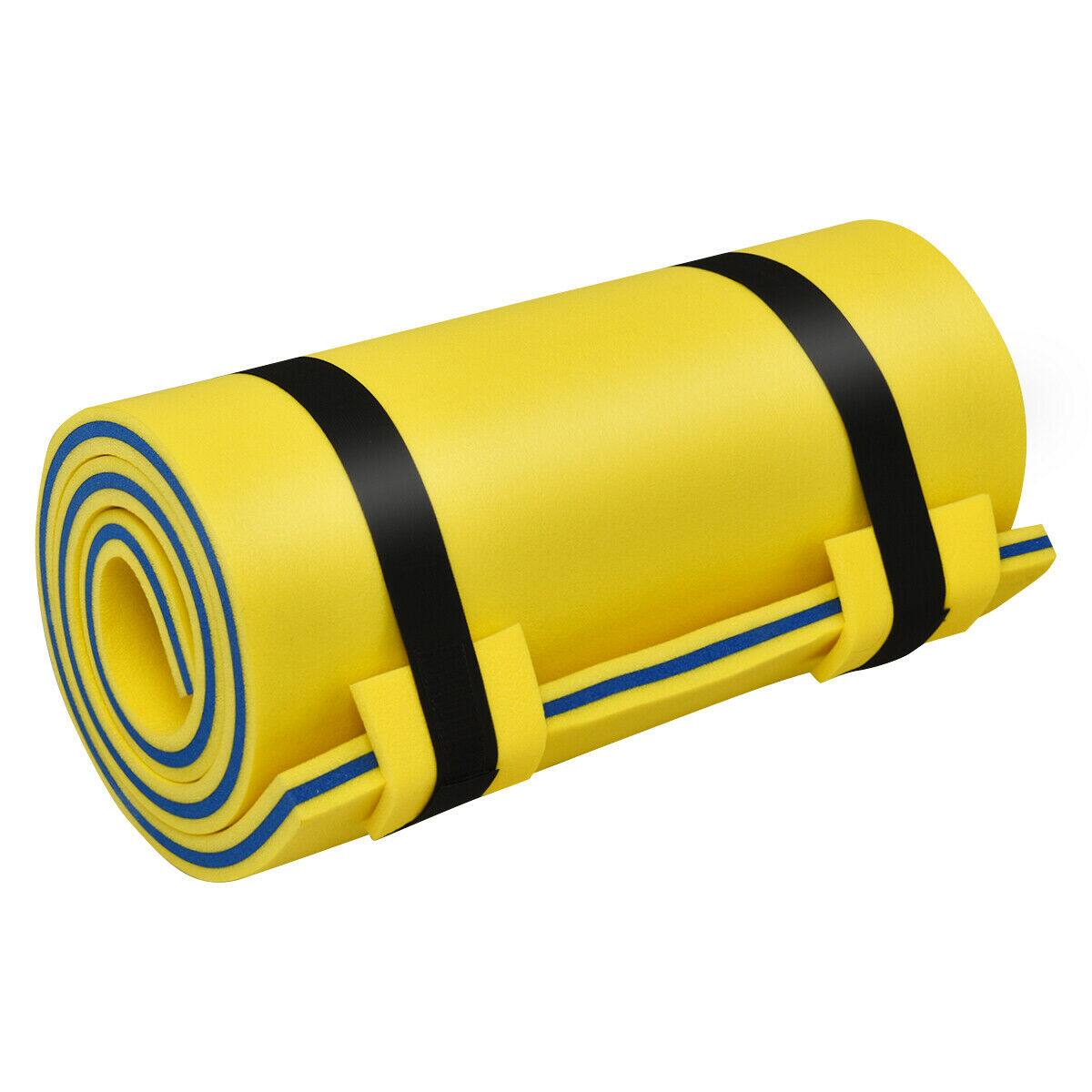 Alt View 3. Gymax - Gymax 83'' x 26'' 3-layer Floating Pad Mat Water Sports Recreation Relaxing Yellow - Yellow+Black.