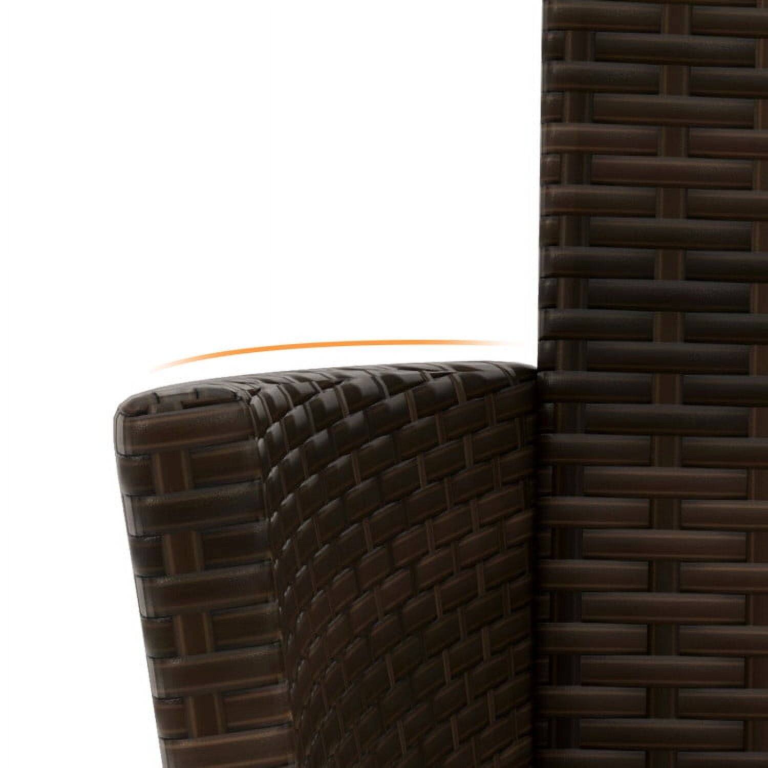 Alt View 4. Kadyn - 4 Piece Patio Rattan Conversation Set, Small Patio Conversation Furniture Set with Cozy Seat Cushions-Beige - Beige.