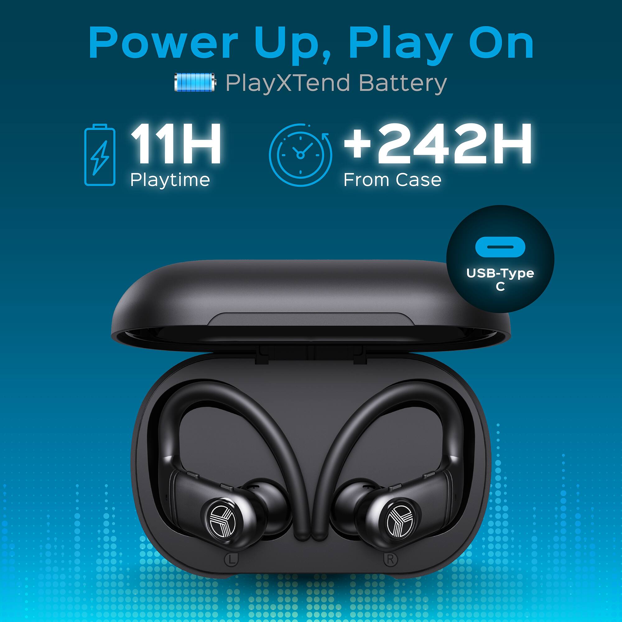 Power Up, Play On  
PlayXTend Battery  
11H Playtime  
+242H From Case  
USB-Type C