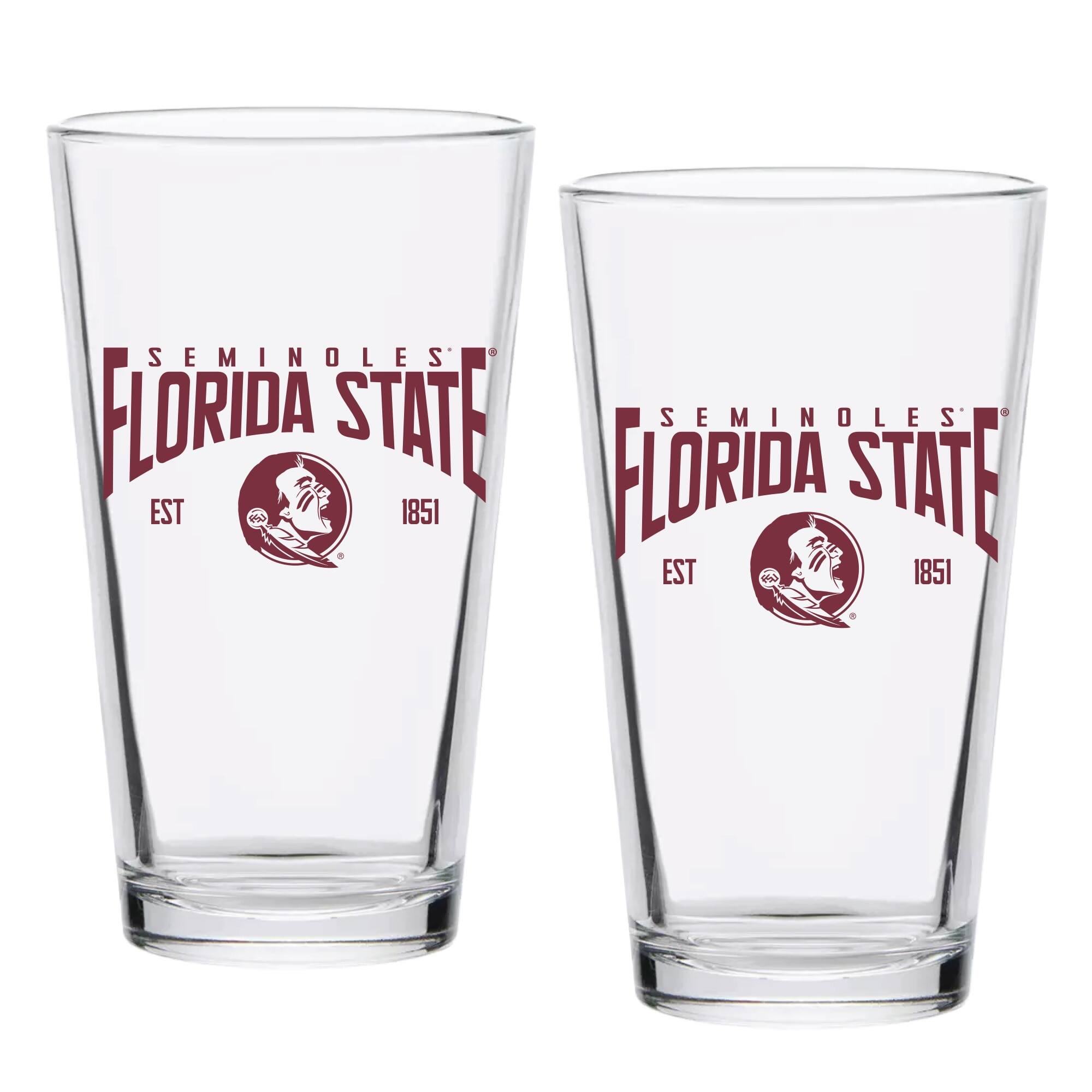 Indigo Falls - Florida State Seminoles 16oz. Established Pint Glass Two-Set - Multicolor