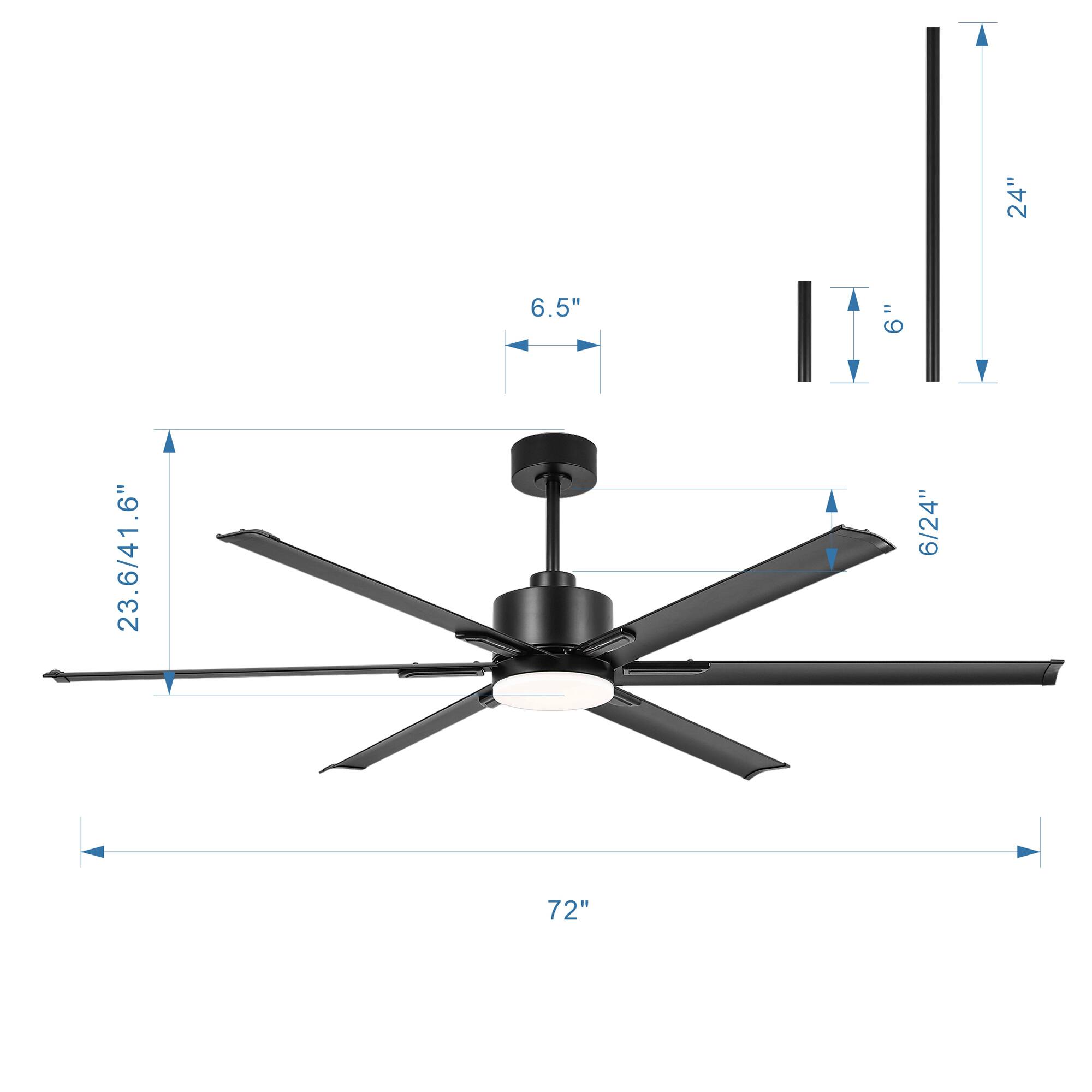 24"  
6.5"  
.9  
23.6/41.6"  
6/24"  
72"