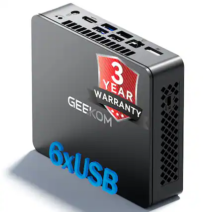 A 3 YEAR GEEKOM WARRANTY 6xUSB