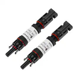 Unique Bargains - 2pcs 20A Solar Fuse Holder Inline 1000V IP67 Waterproof Male/Female Connector with Fuse for PV System - Black