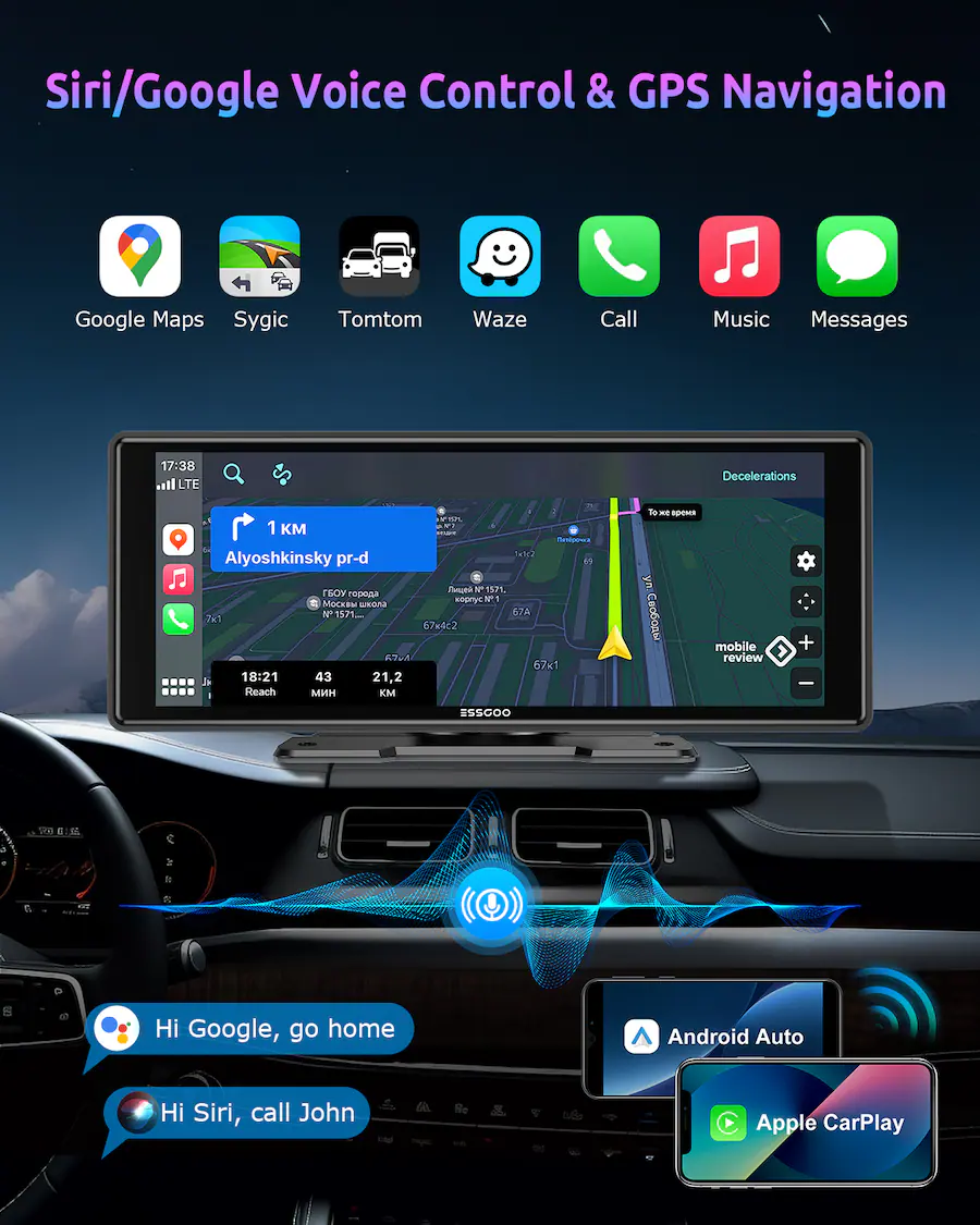 ESSGOO 10 26 IPS Touchscreen With Apple CarPlay Android Auto essgoo-10-26-ips-touchscreen-with-apple-carplay-android-auto