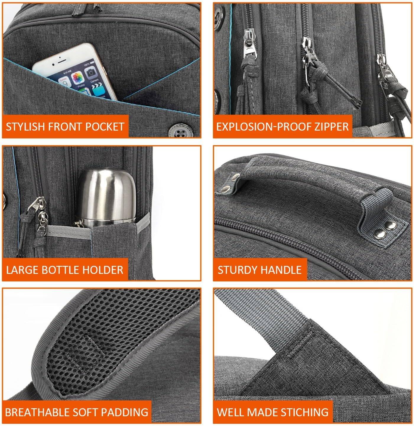 - STYLISH FRONT POCKET
- EXPLOSION-PROOF ZIPPER
- LARGE BOTTLE HOLDER
- STURDY HANDLE
- BREATHABLE SOFT PADDING
- WELL MADE STITCHING