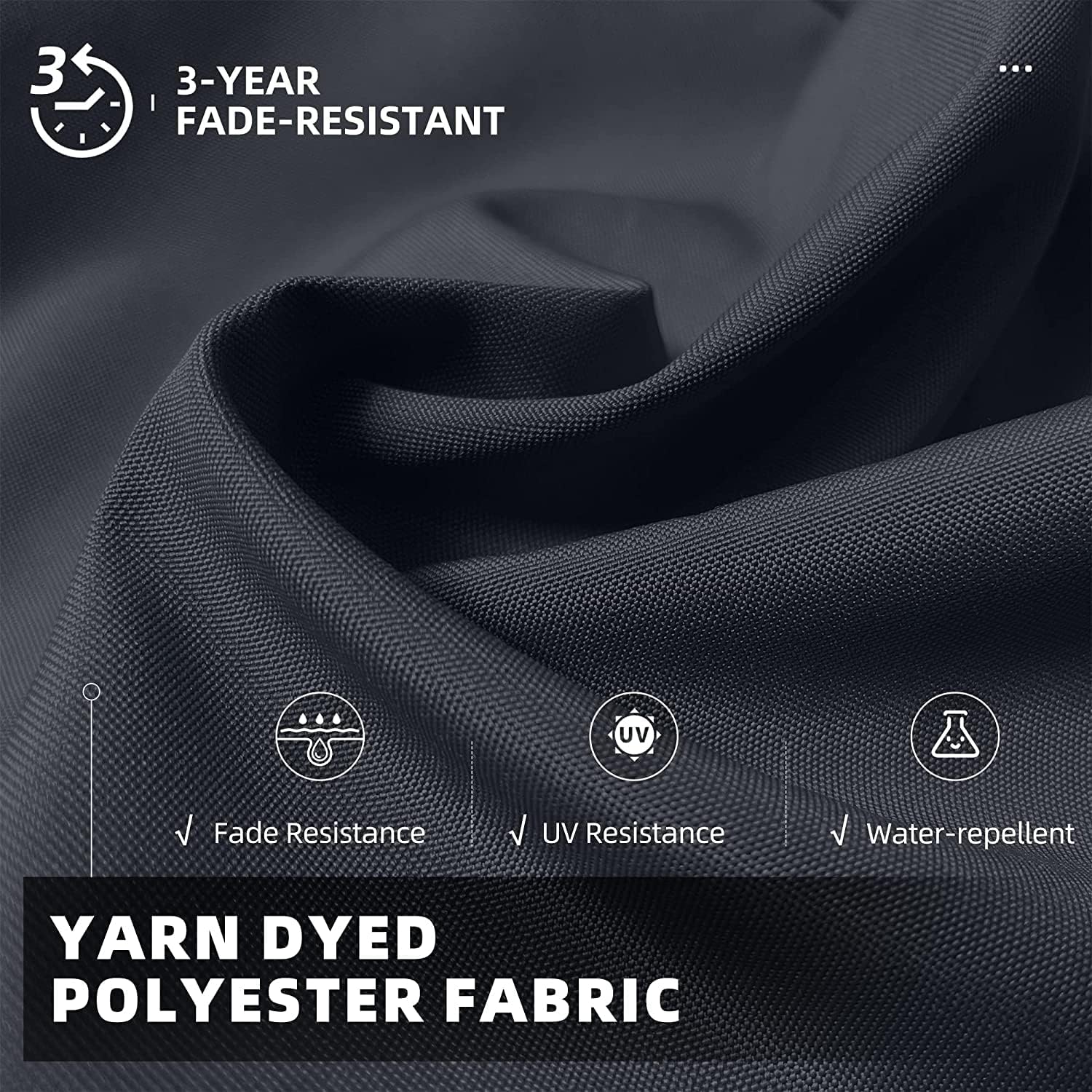 3-YEAR FADE-RESISTANT

YARN DYED POLYESTER FABRIC

- Fade Resistance
- UV Resistance
- Water-repellent
