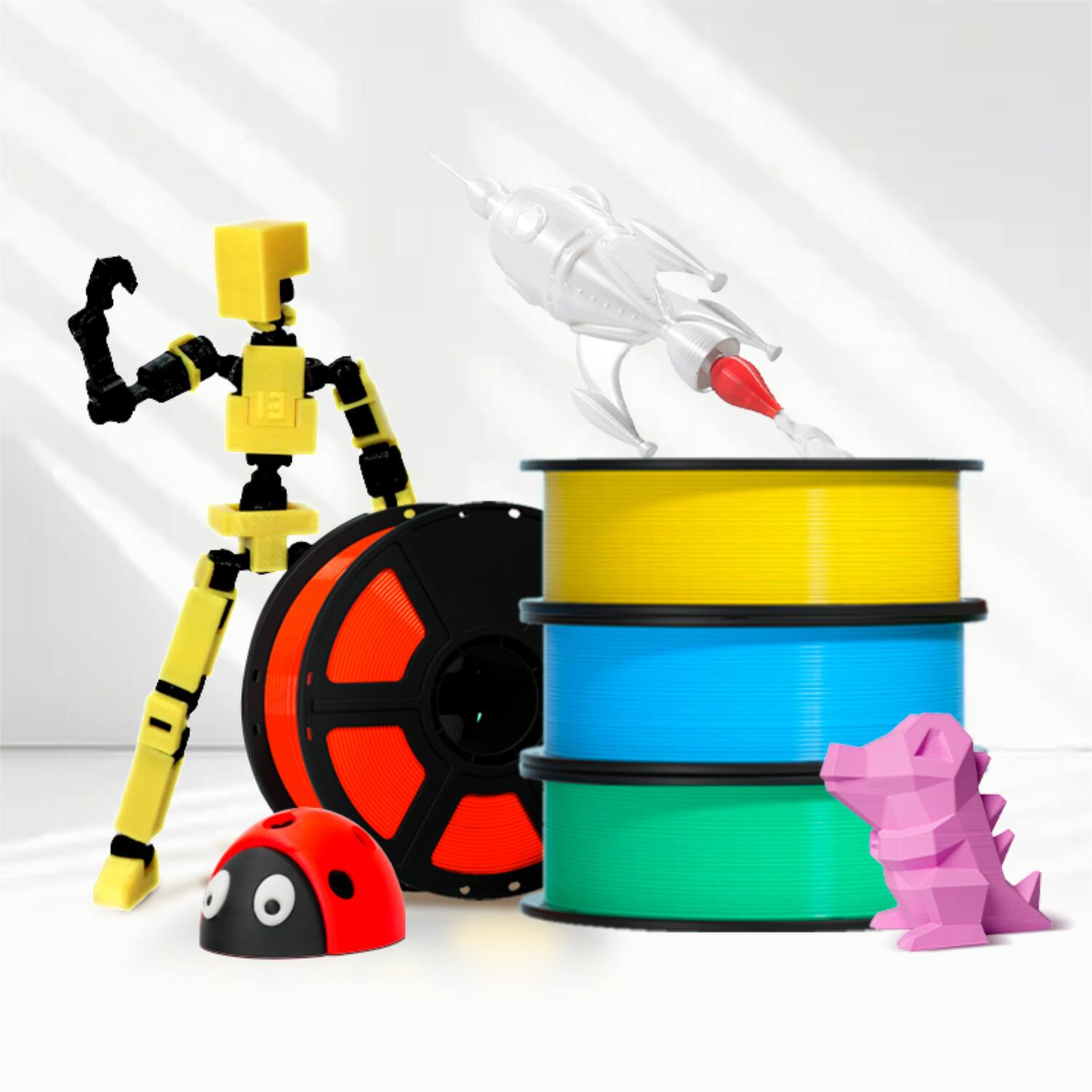 Alt View 5. Flashforge - Flashforge High Speed PLA Filament, 1.75mm, 500mm/s, High Speed Printing, Fast 3D Printer Filament, 2.2lbs/Spool - Natural.