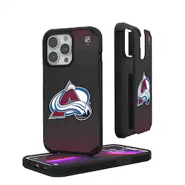 Keyscaper - NHL - Colorado Avalanche Linen Logo iPhone Rugged Case - 15 Pro Max - Black