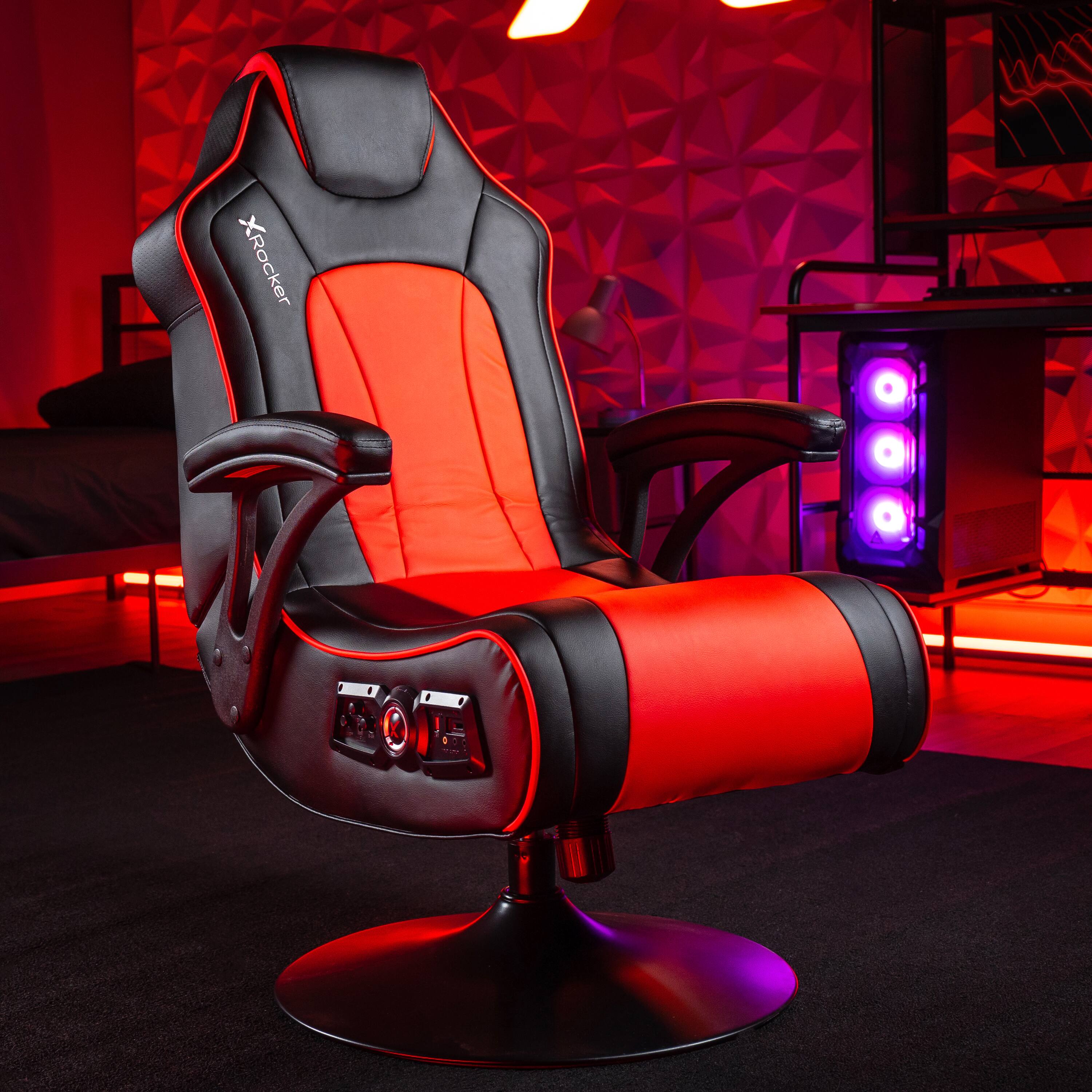 Customer Reviews: X Rocker Torque Pedestal Gaming Chair Red 5108801 ...