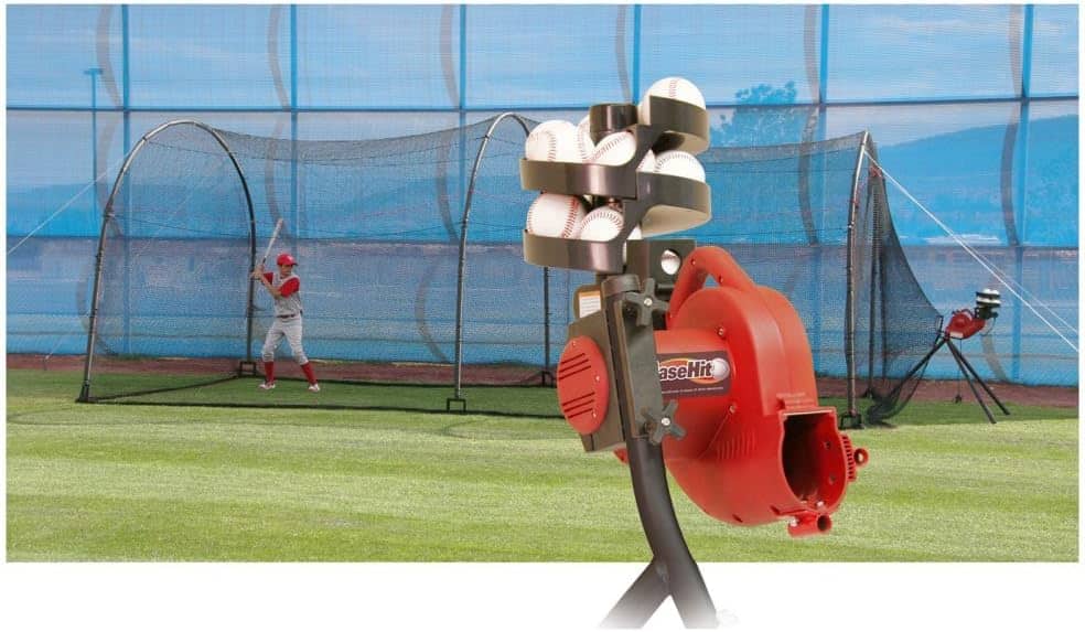 Amber Sporting Goods - BaseHit & Xtender 24 System – Real Ball Pitching Machine & 24’ x 12’ x 12’ Home Batting Cage Combo - Multicolor price history on PriceWatchPro