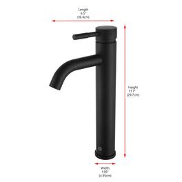 Elegant Kitchen and Bath - Victor Single Hole Single Handle Bathroom Faucet - Matte Black