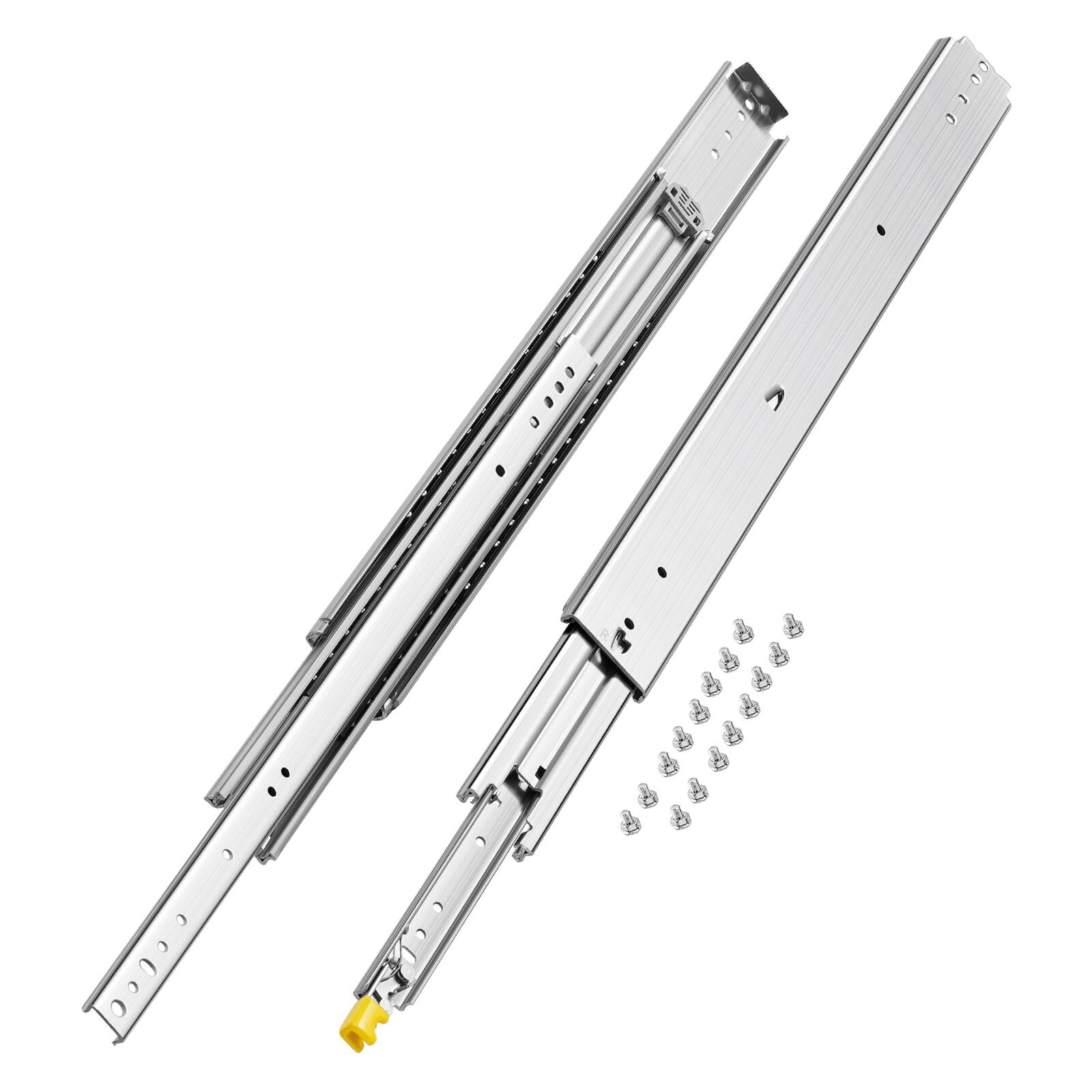 Alt View 5. VEVOR - Set of 2 Drawer Rails, Full Extension, Available in Various Sizes from 16 to 60 inches, 500 lbs Weight Limit - Silver.