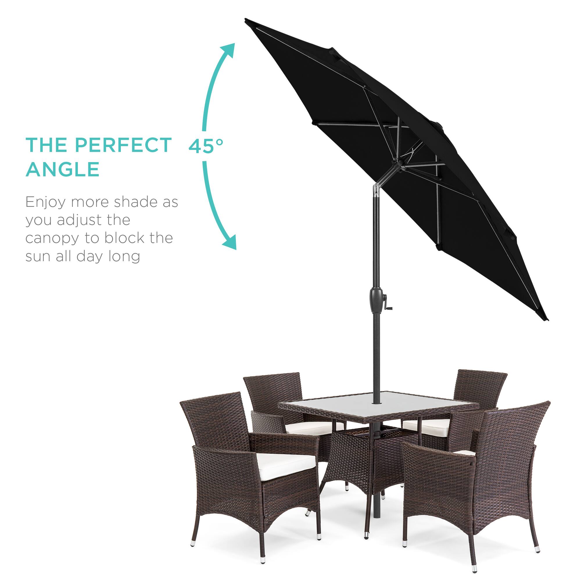 THE PERFECT 45° ANGLE

Enjoy more shade as you adjust the canopy to block the sun all day long