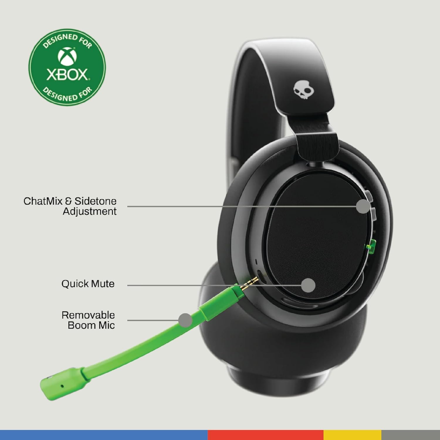 DESIGNED FOR XBOX. ChatMix & Sidetone Adjustment Quick Mute Removable Boom Mic