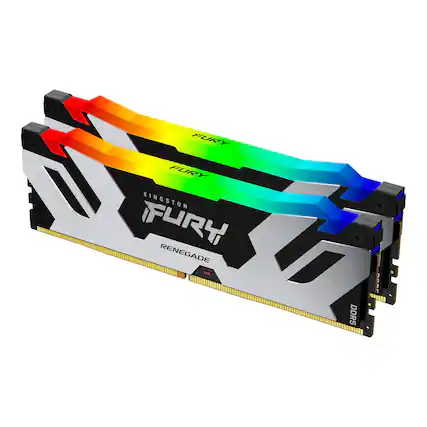 Front. Kingston - FURY Renegade RGB XMP 32GB (2PK 16GB) 6400 MHz DDR5 CL32 DIMM Desktop Memory Kit.