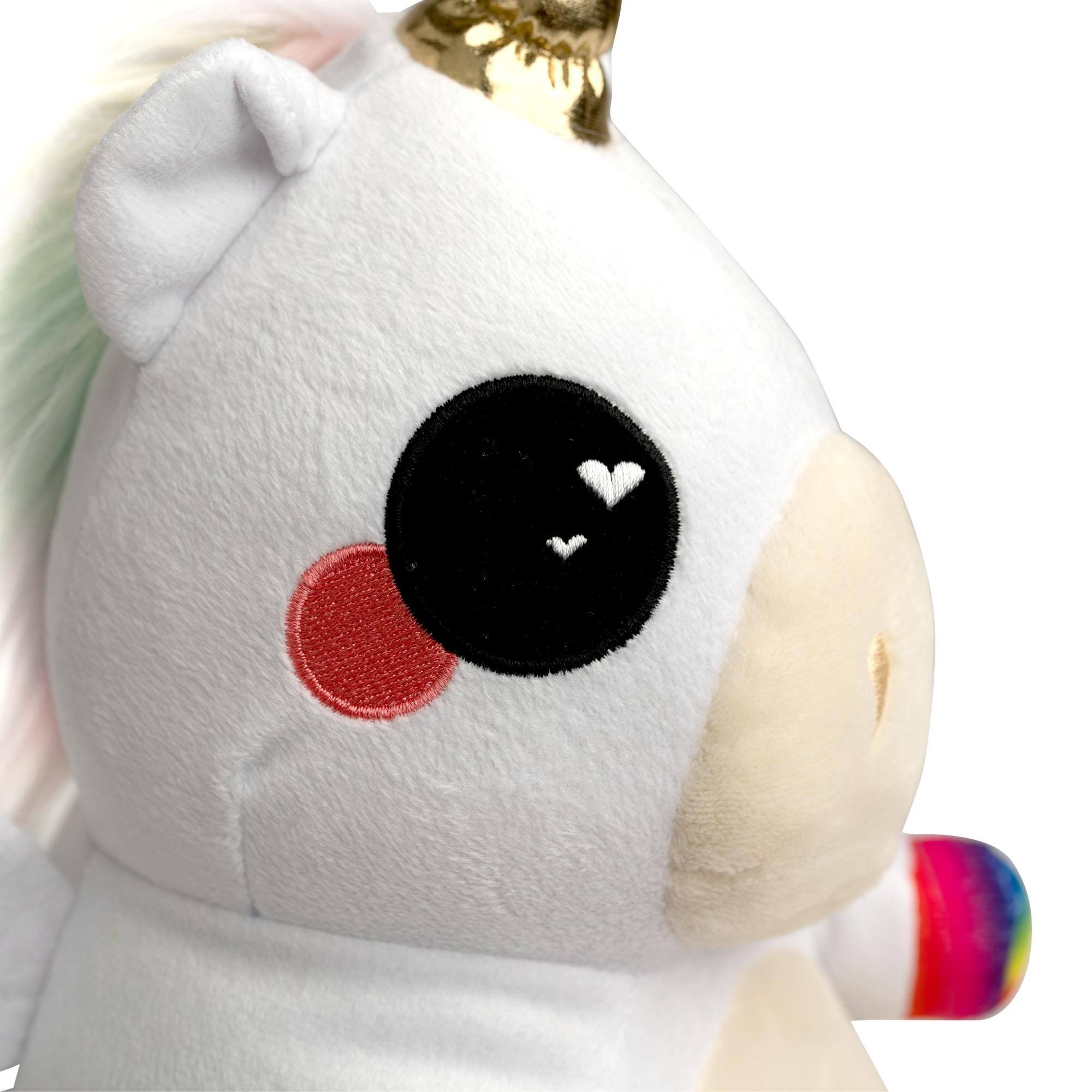 Alt View 2. Seven20 - Glitter Galaxy 9 Inch Talk Back Unicorn Plush - White.