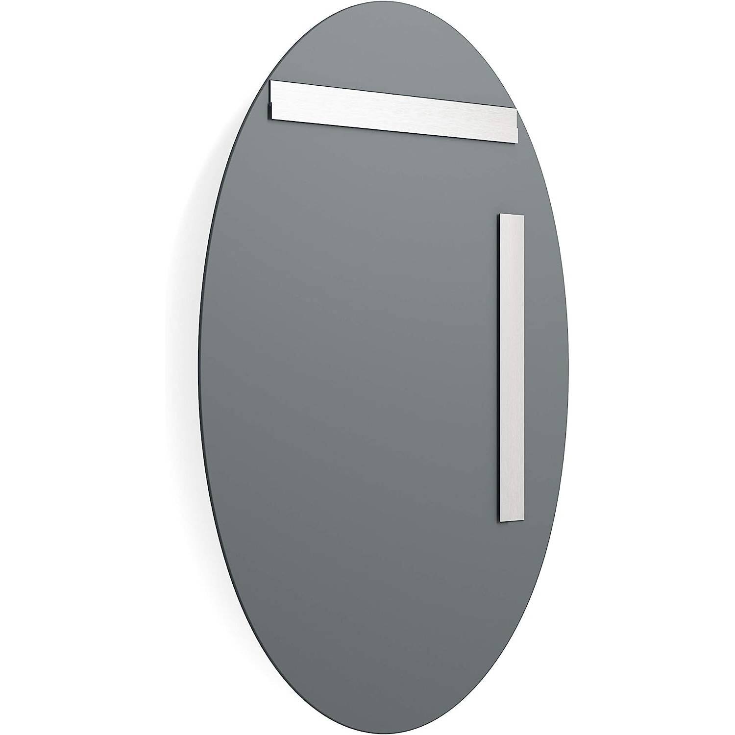 Alt View 1. Hivvago - Hivvago Oval Frameless 36-inch Beveled Bathroom Bedroom Living Room Vanity Wall Mirror - Clear.